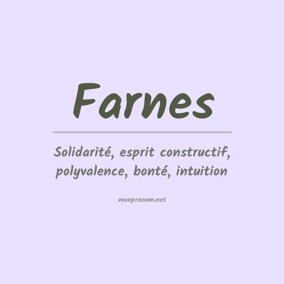 Prénom Farnes