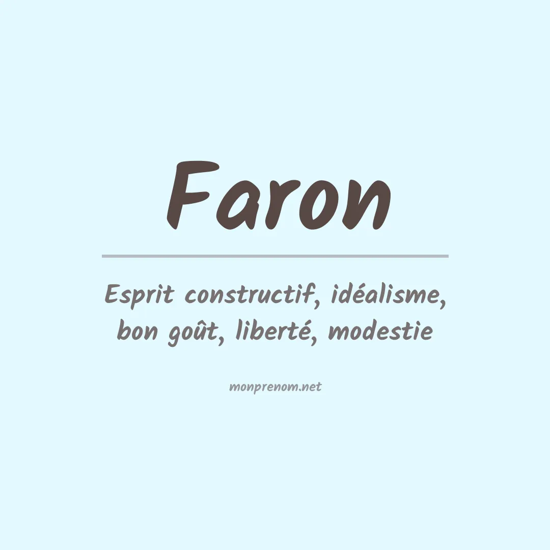 Prénom Faron
