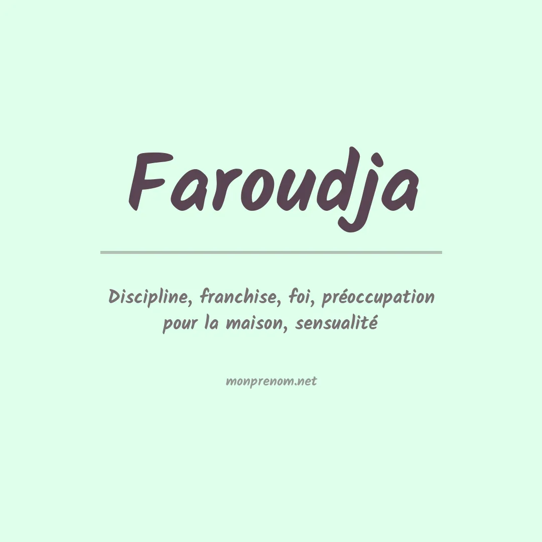 Prénom Faroudja