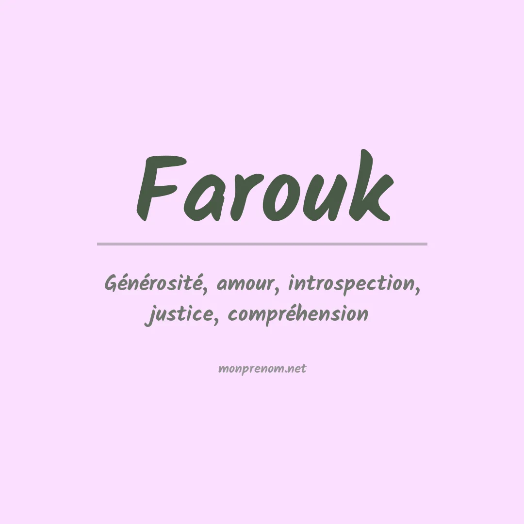 Prénom Farouk