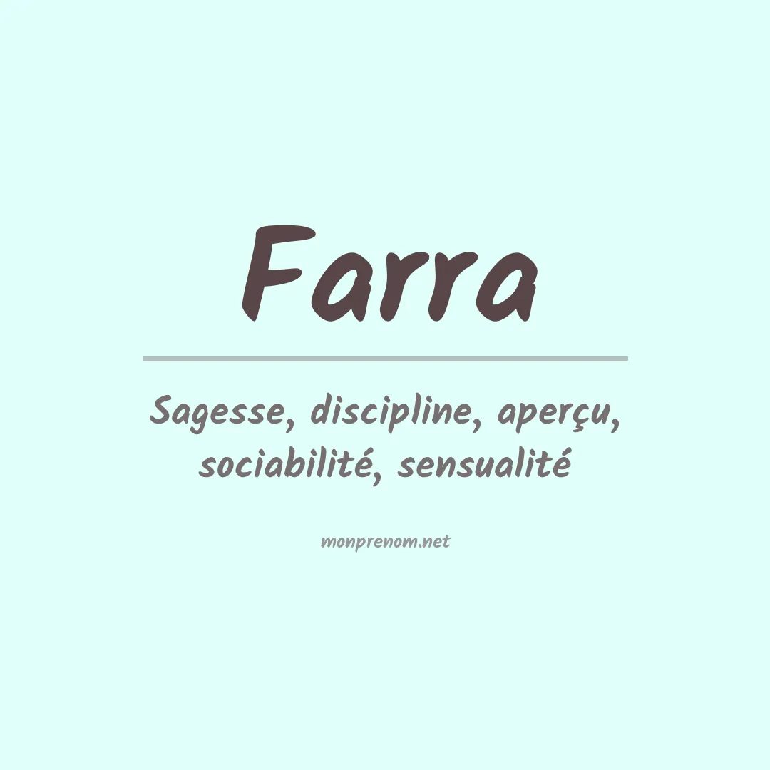 Prénom Farra