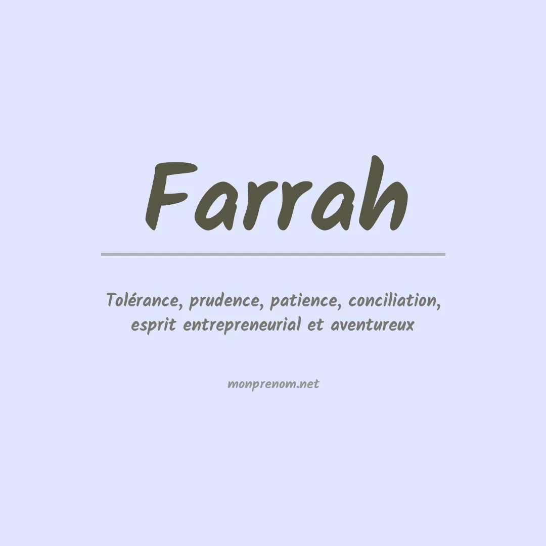 Prénom Farrah