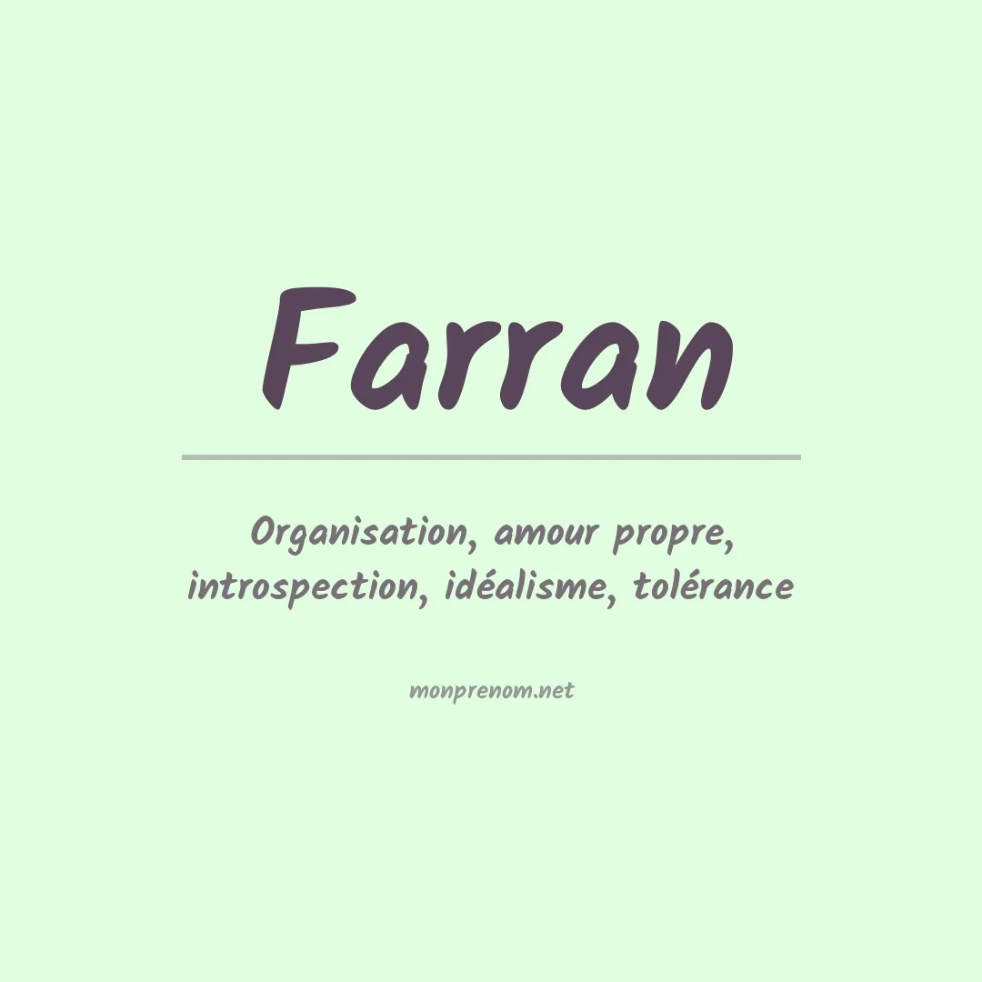 Prénom Farran