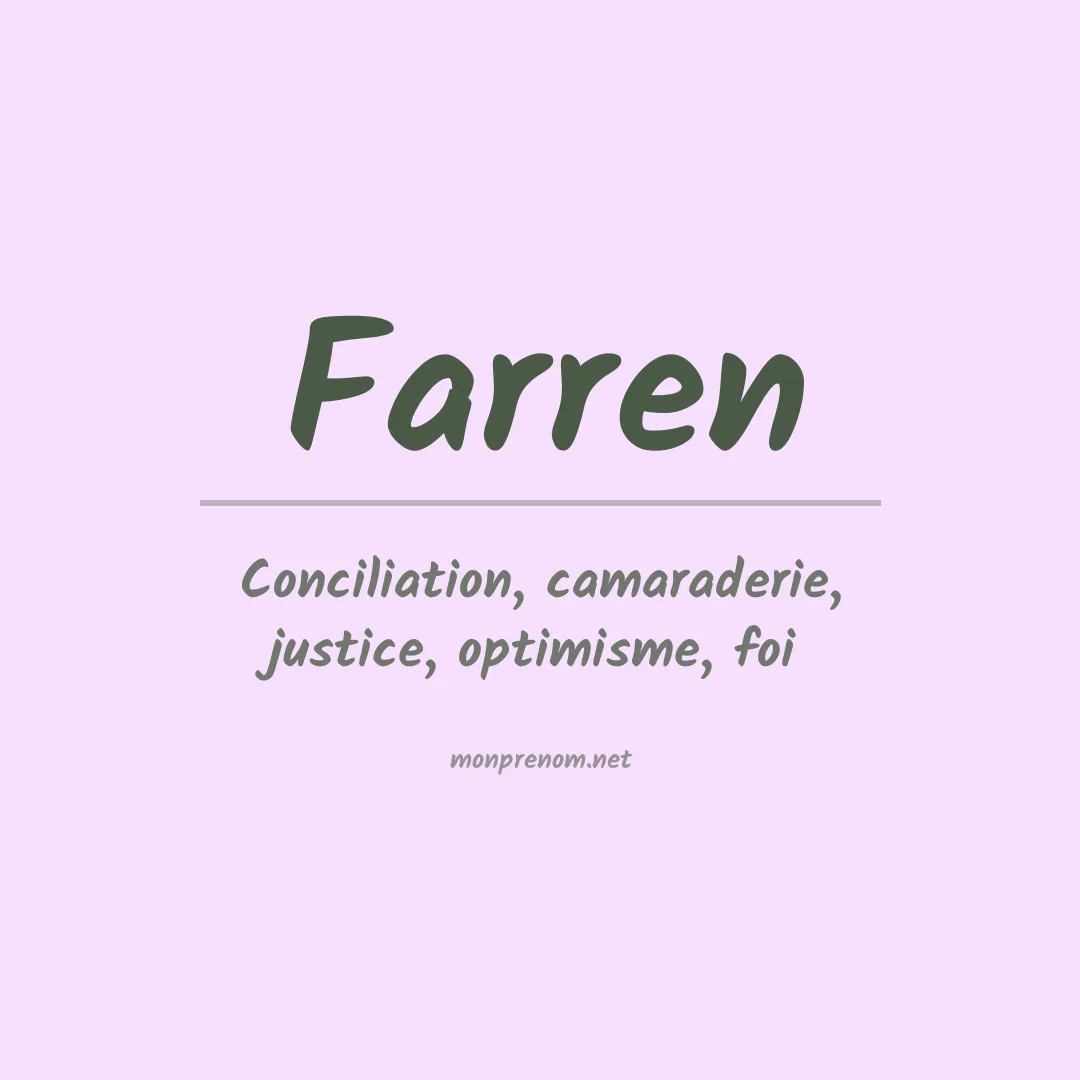 Prénom Farren