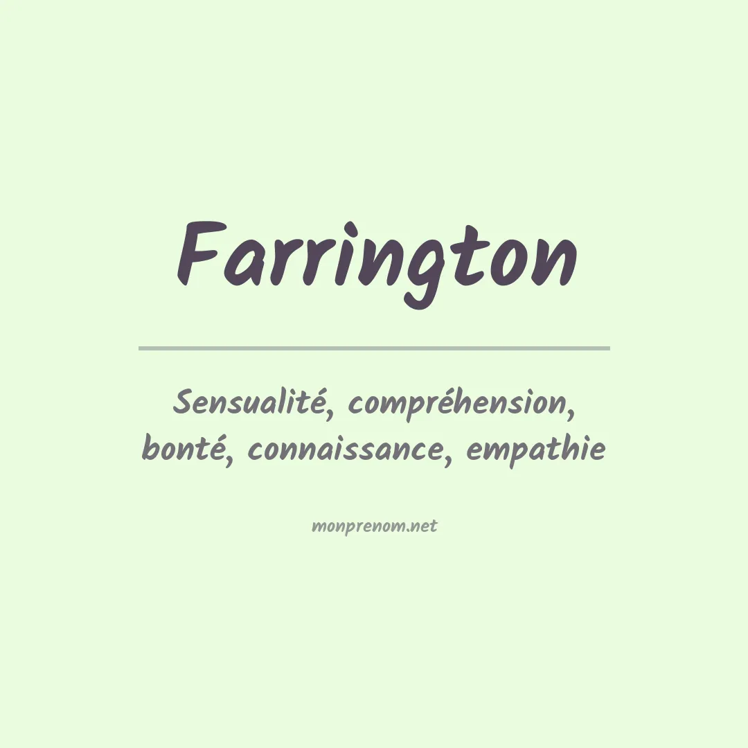 Prénom Farrington