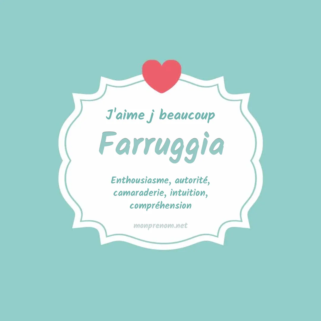 J'aime beaucoup Farruggia