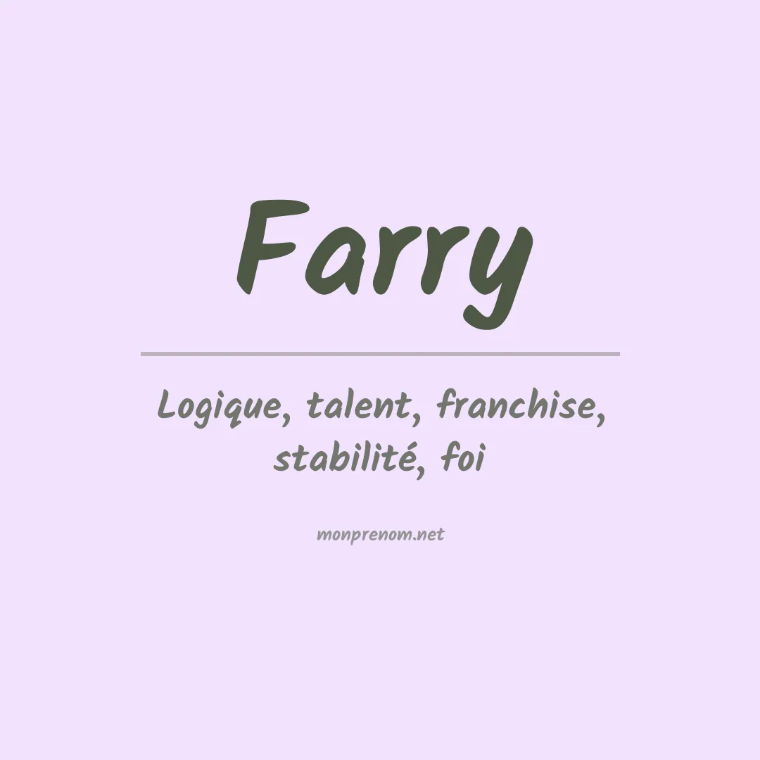 Prénom Farry