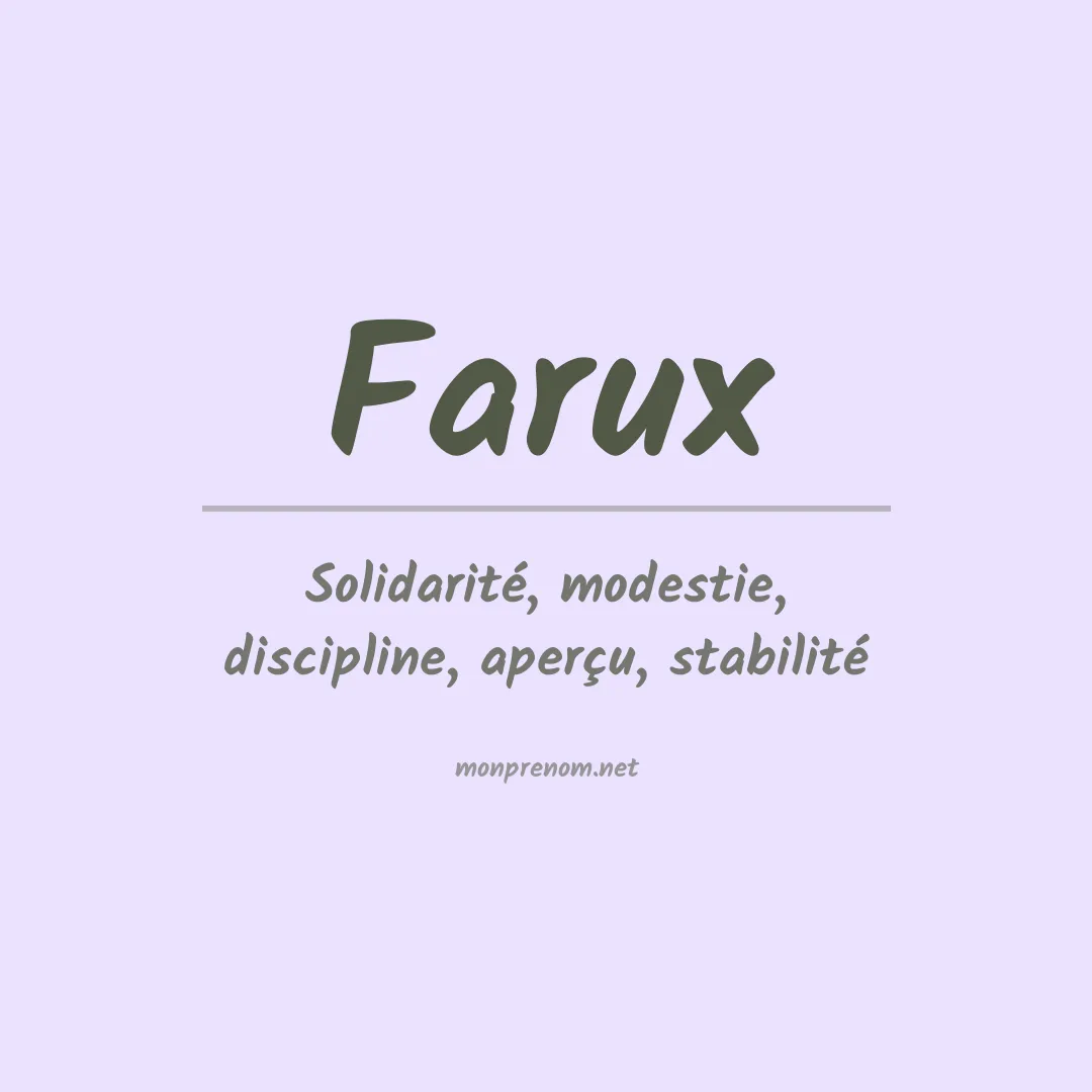 Signification du prénom Farux
