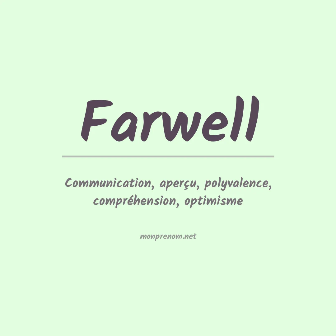 Prénom Farwell