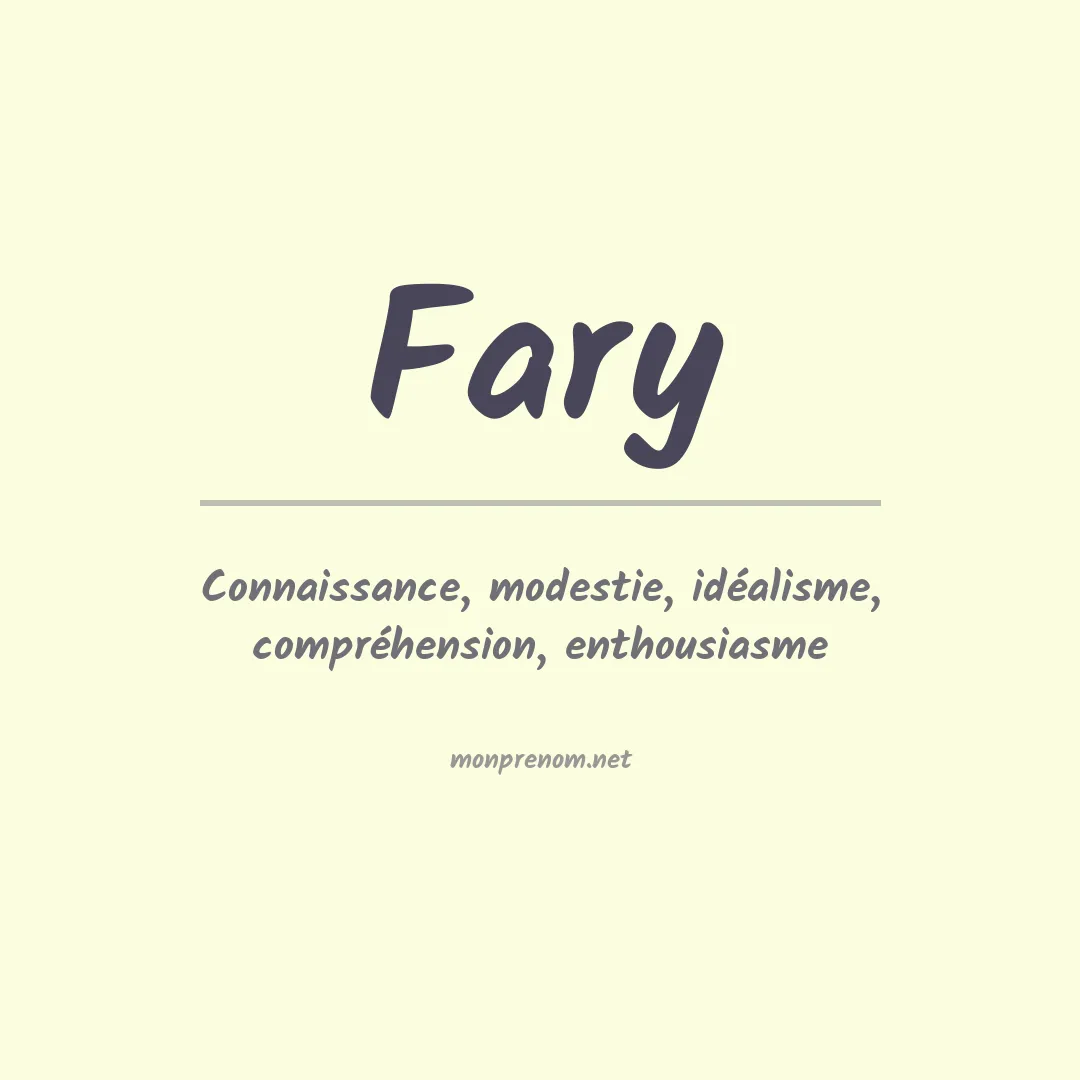 Prénom Fary