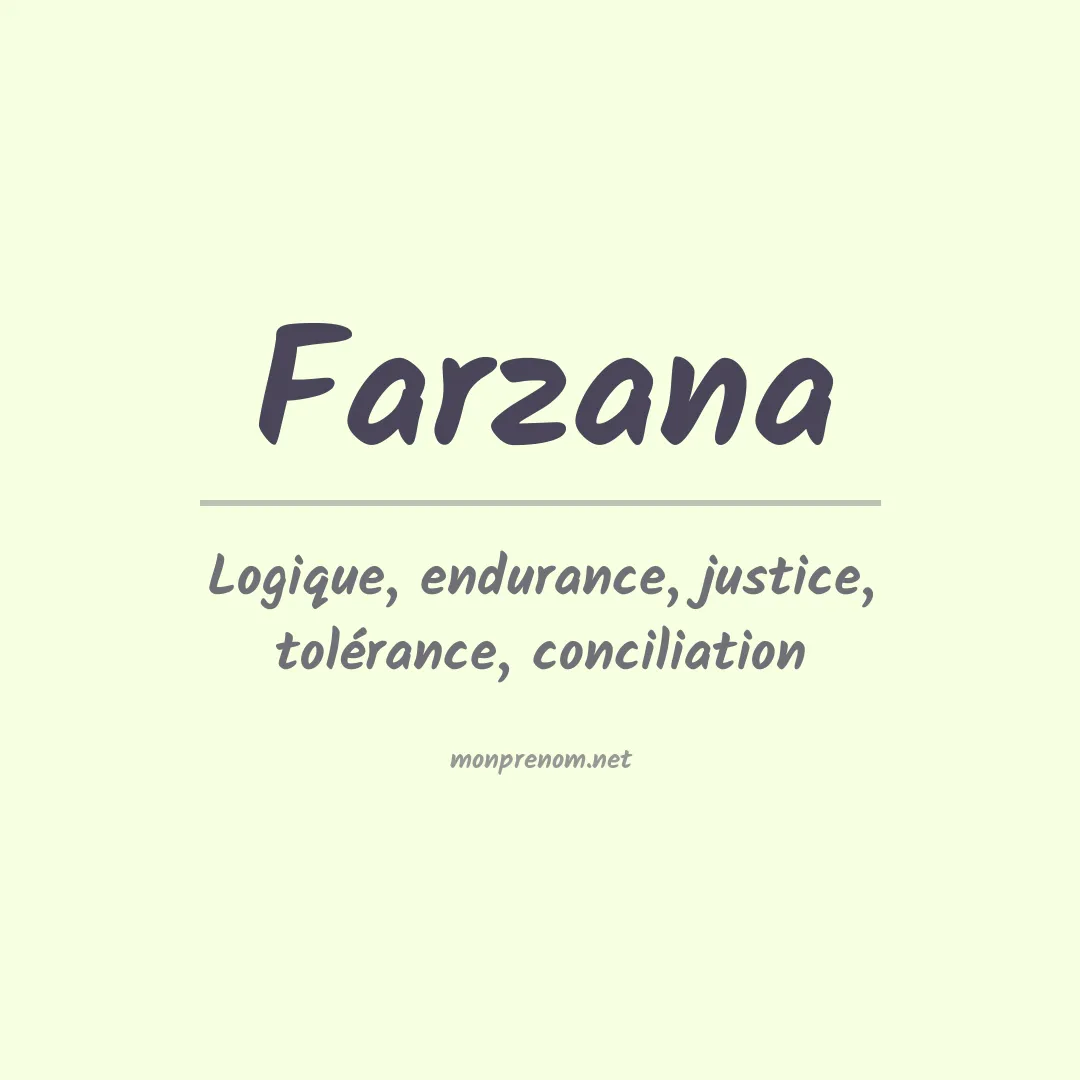 Prénom Farzana