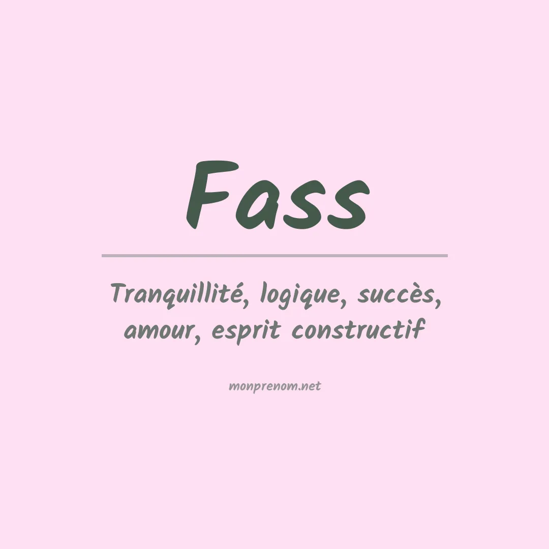 Prénom Fass