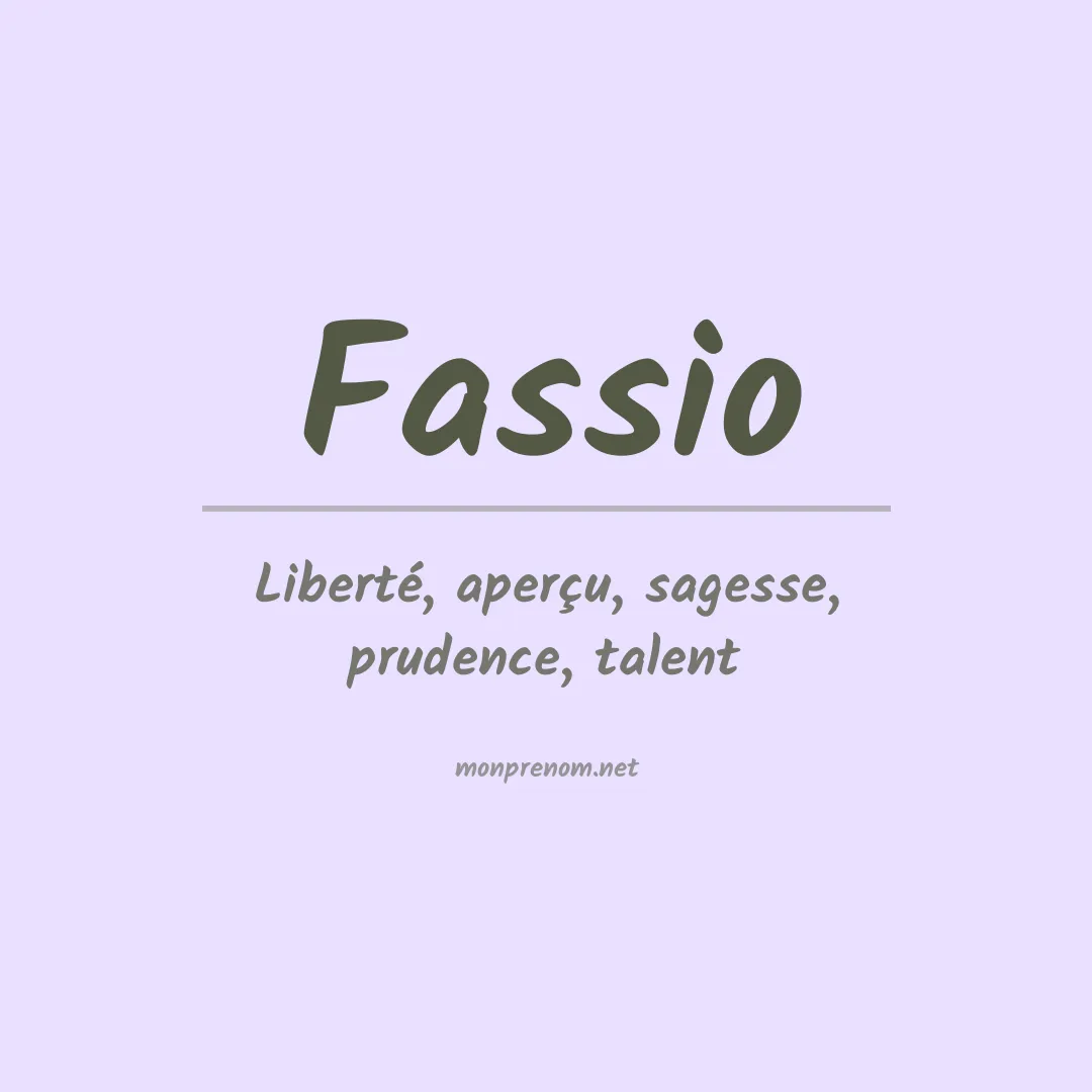 Prénom Fassio