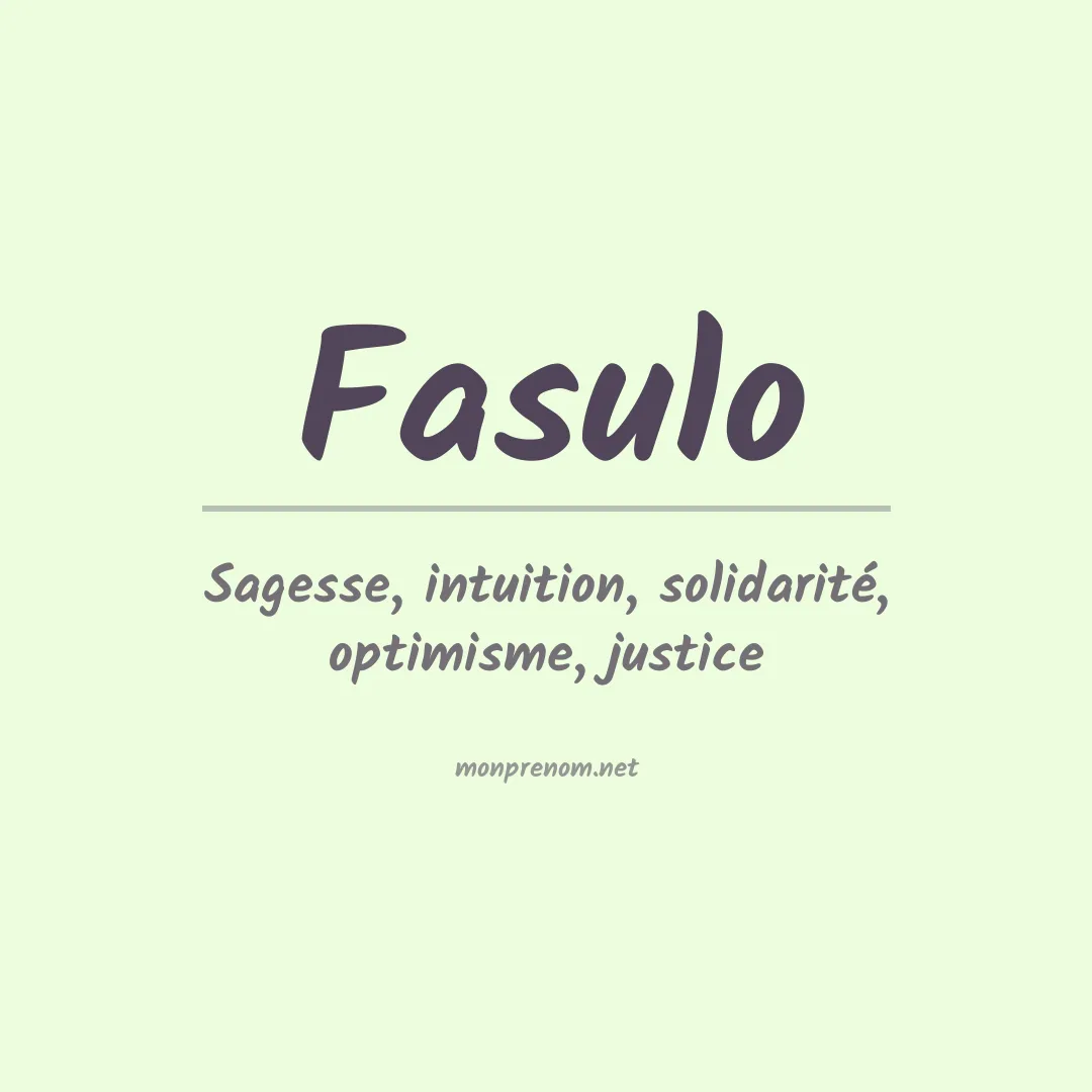 Prénom Fasulo