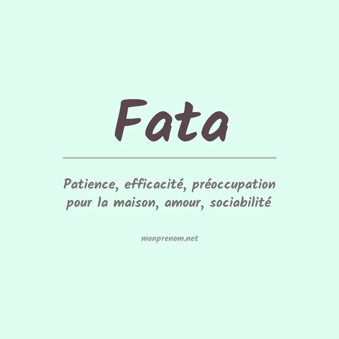 Prénom Fata