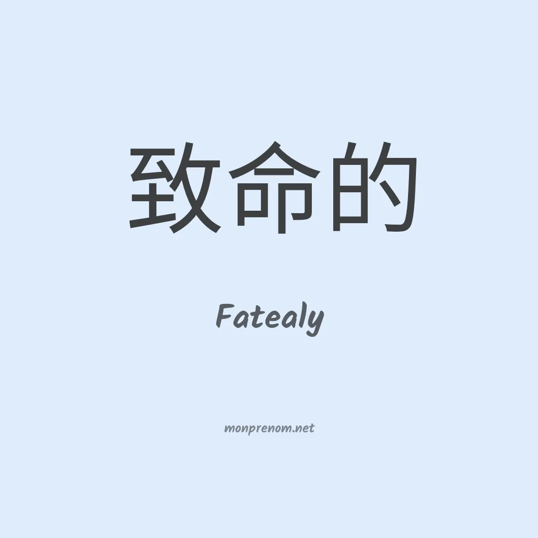 Fatealy en chinois
