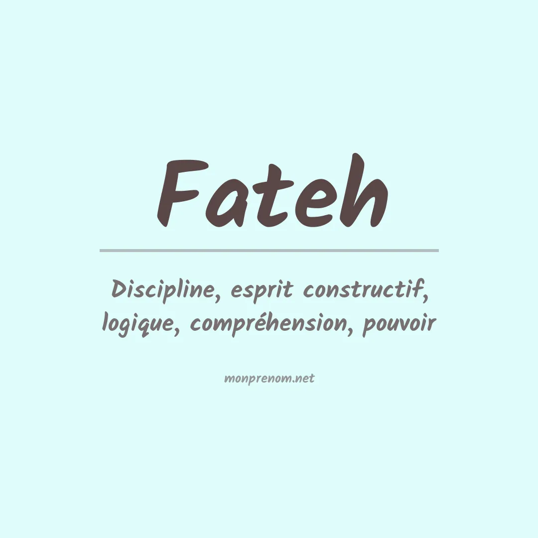 Prénom Fateh