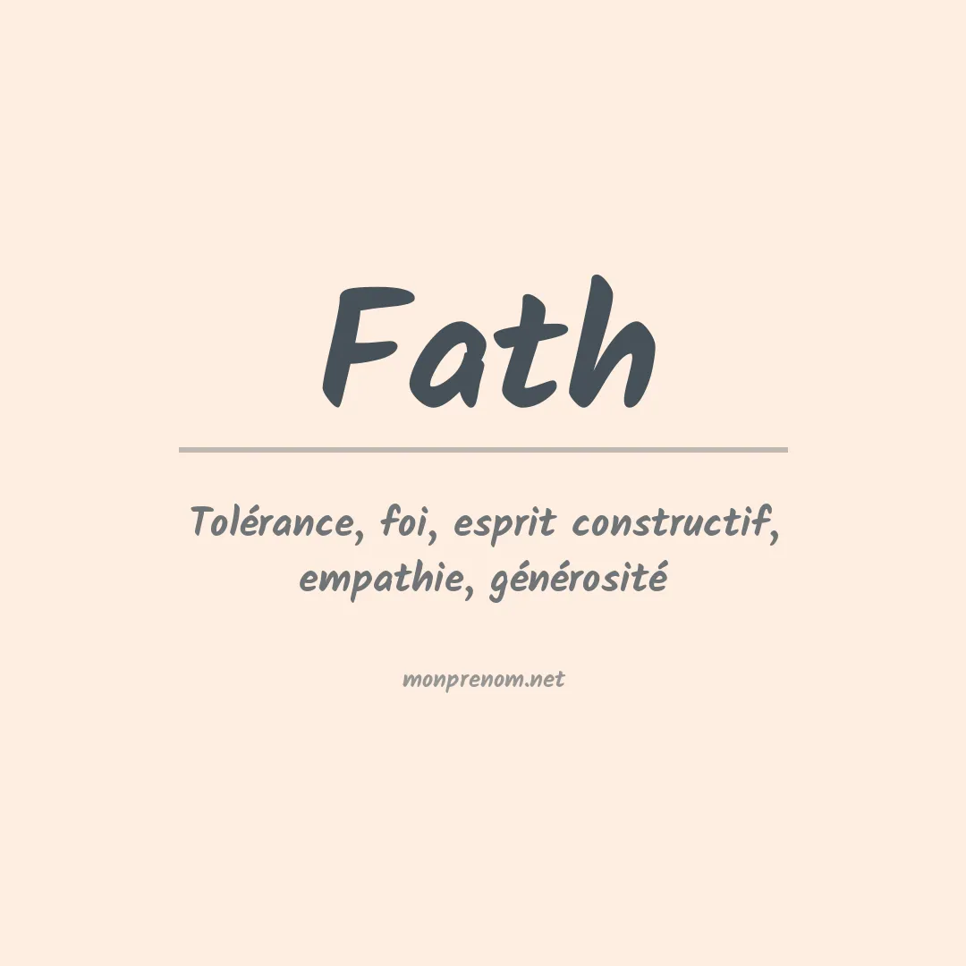 Prénom Fath