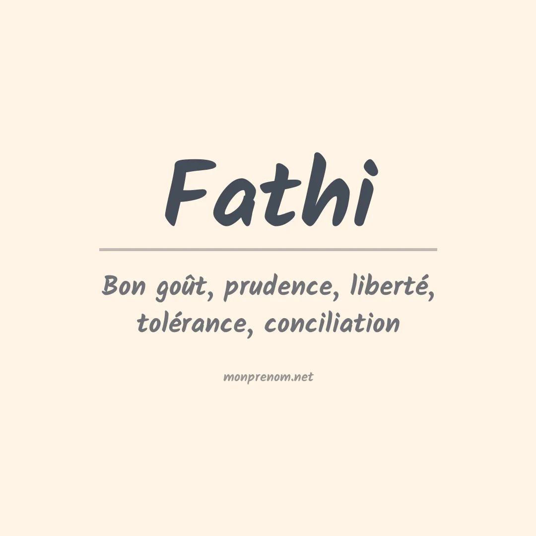 Prénom Fathi