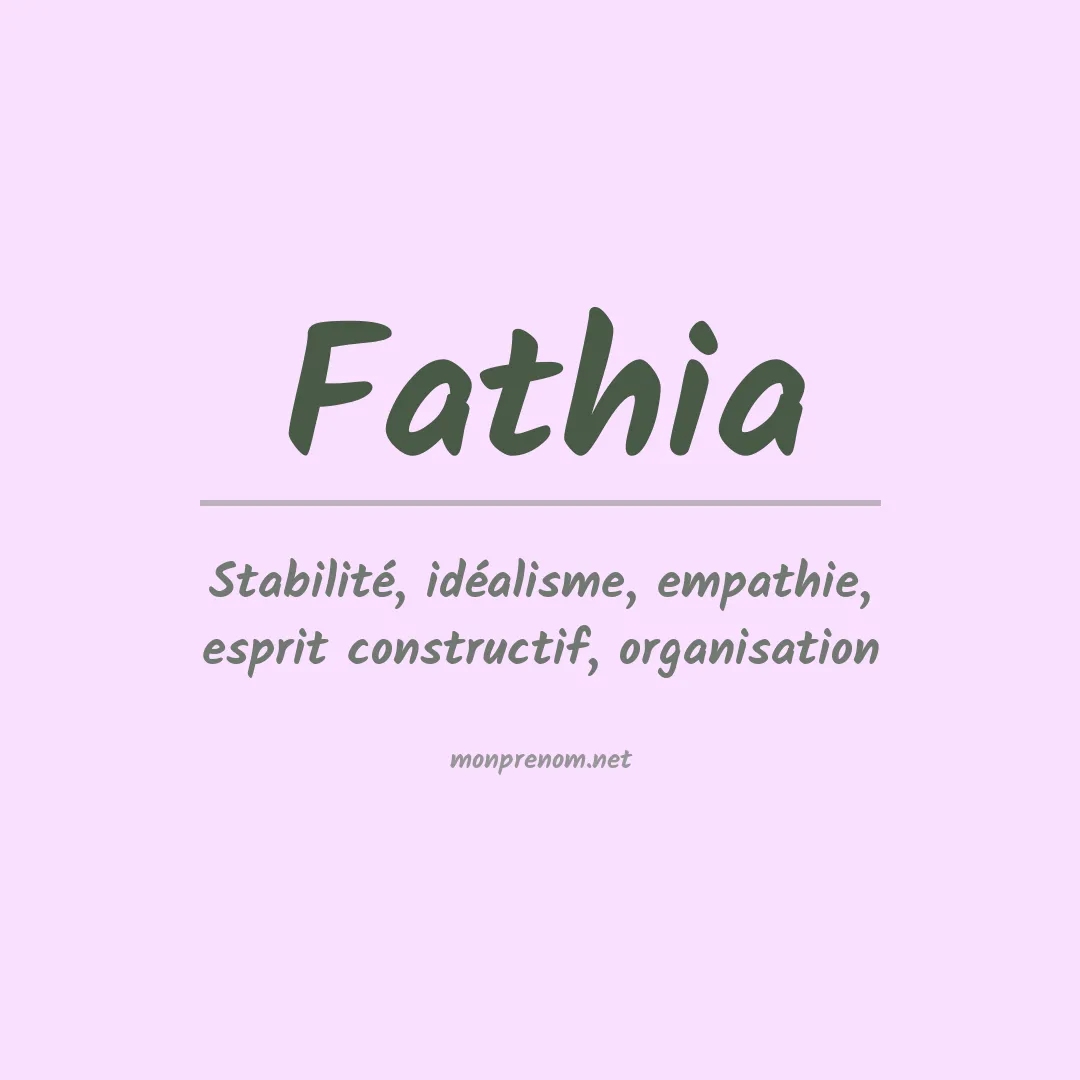 Prénom Fathia