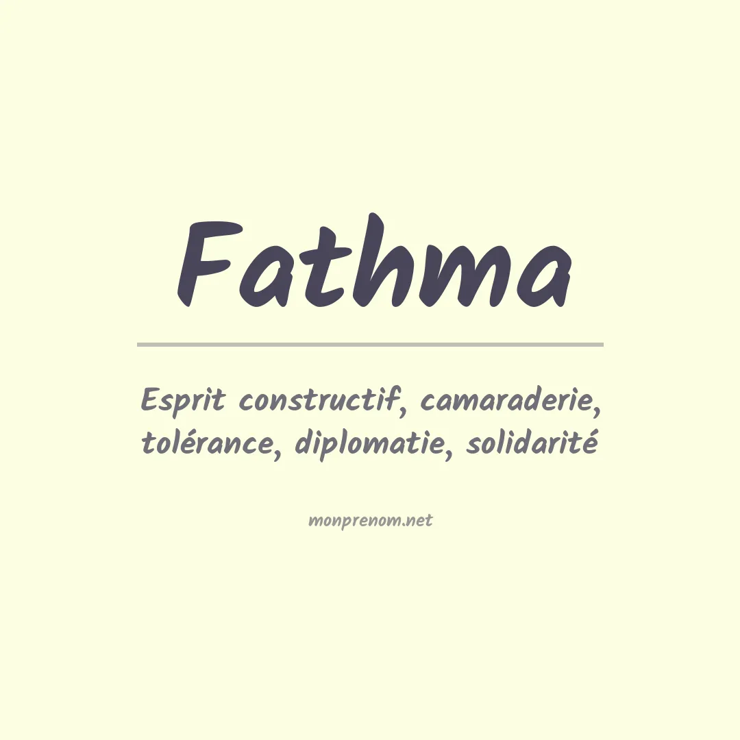 Prénom Fathma