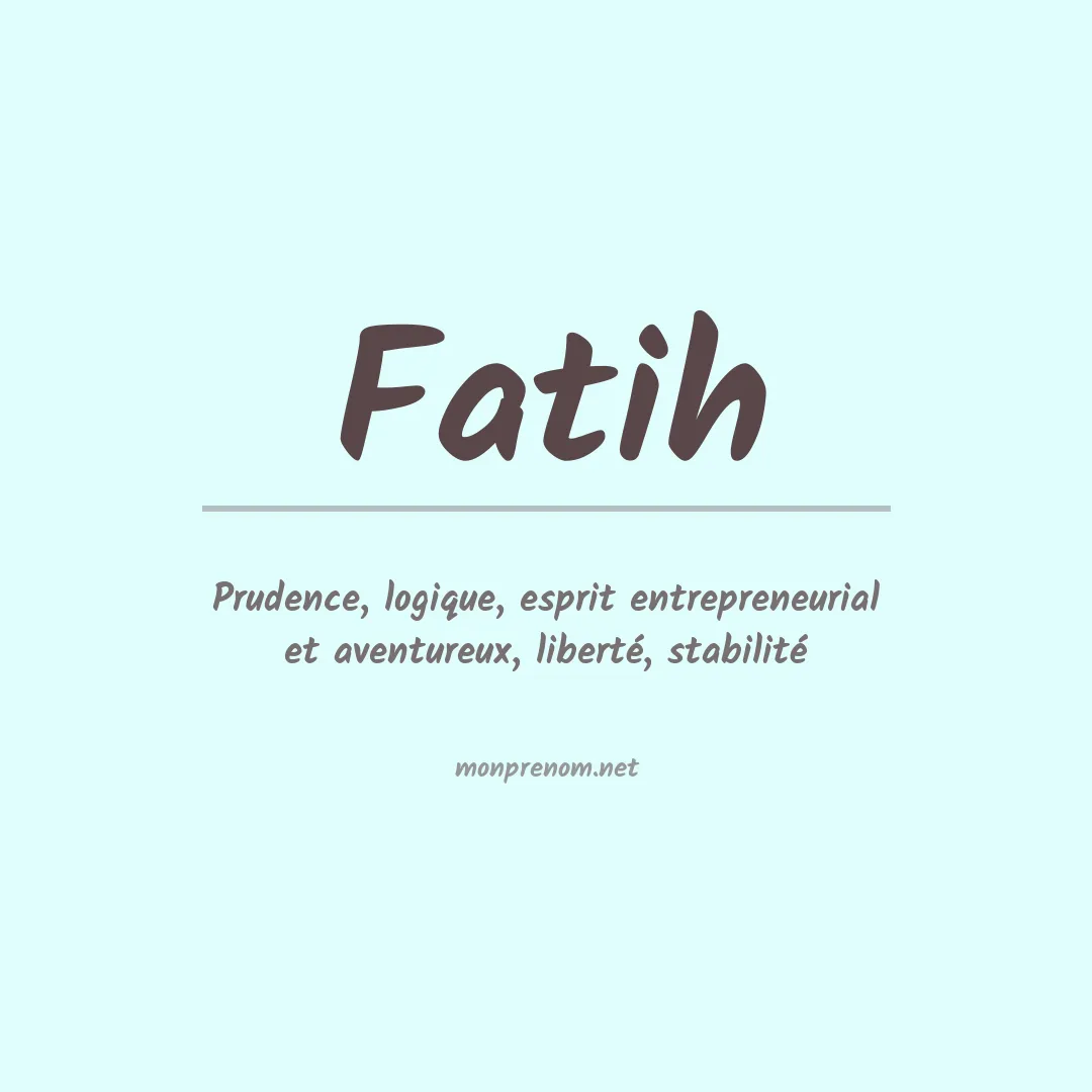 Prénom Fatih