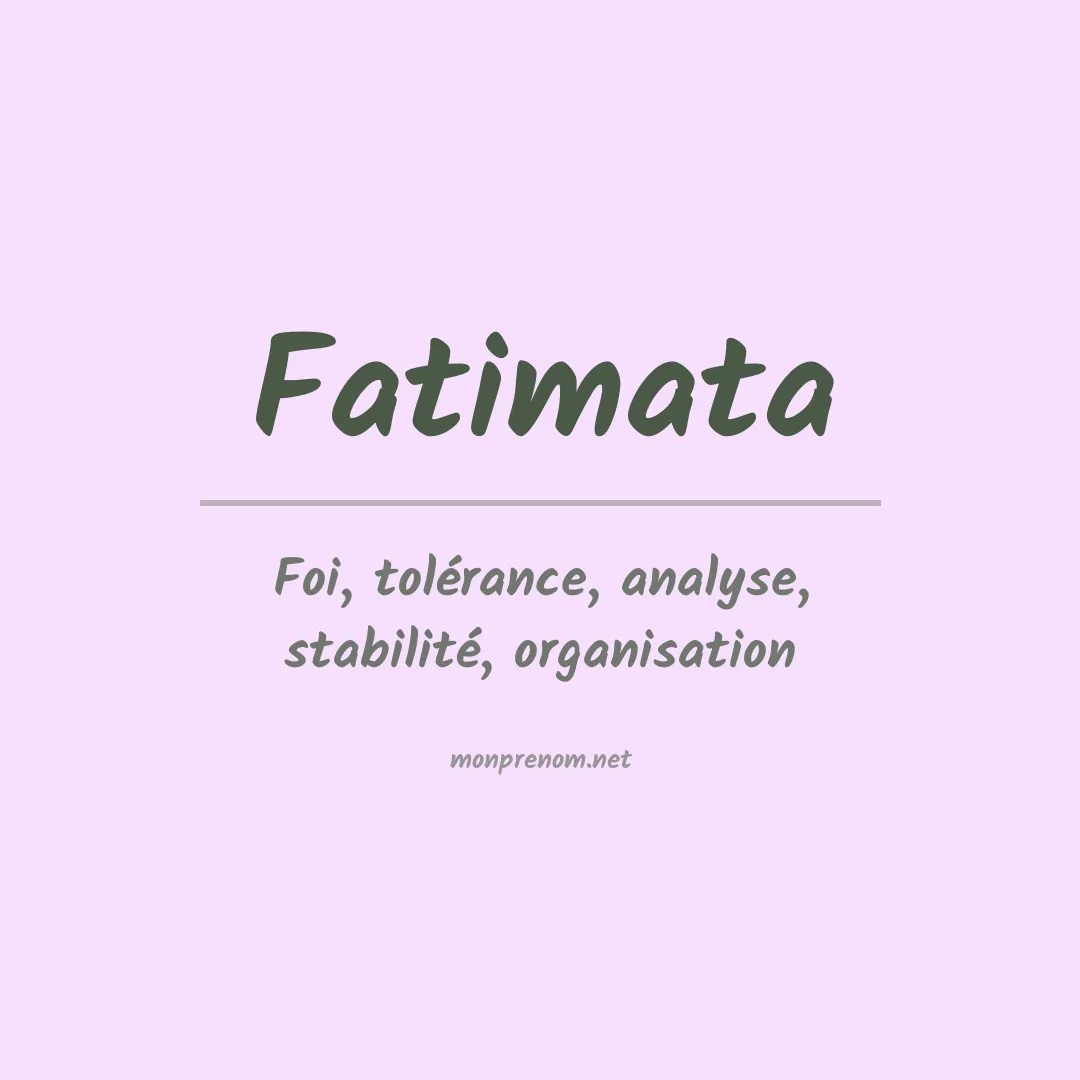 Signification du prénom Fatimata