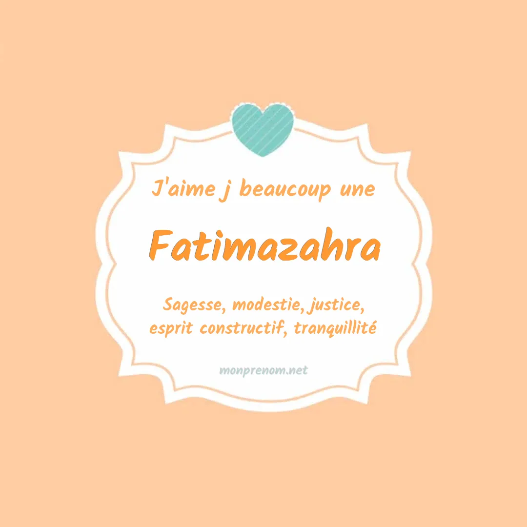 J'aime beaucoup Fatimazahra