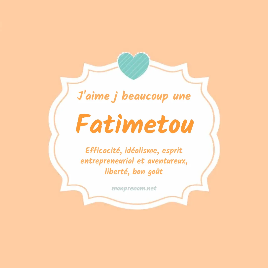 J'aime beaucoup Fatimetou