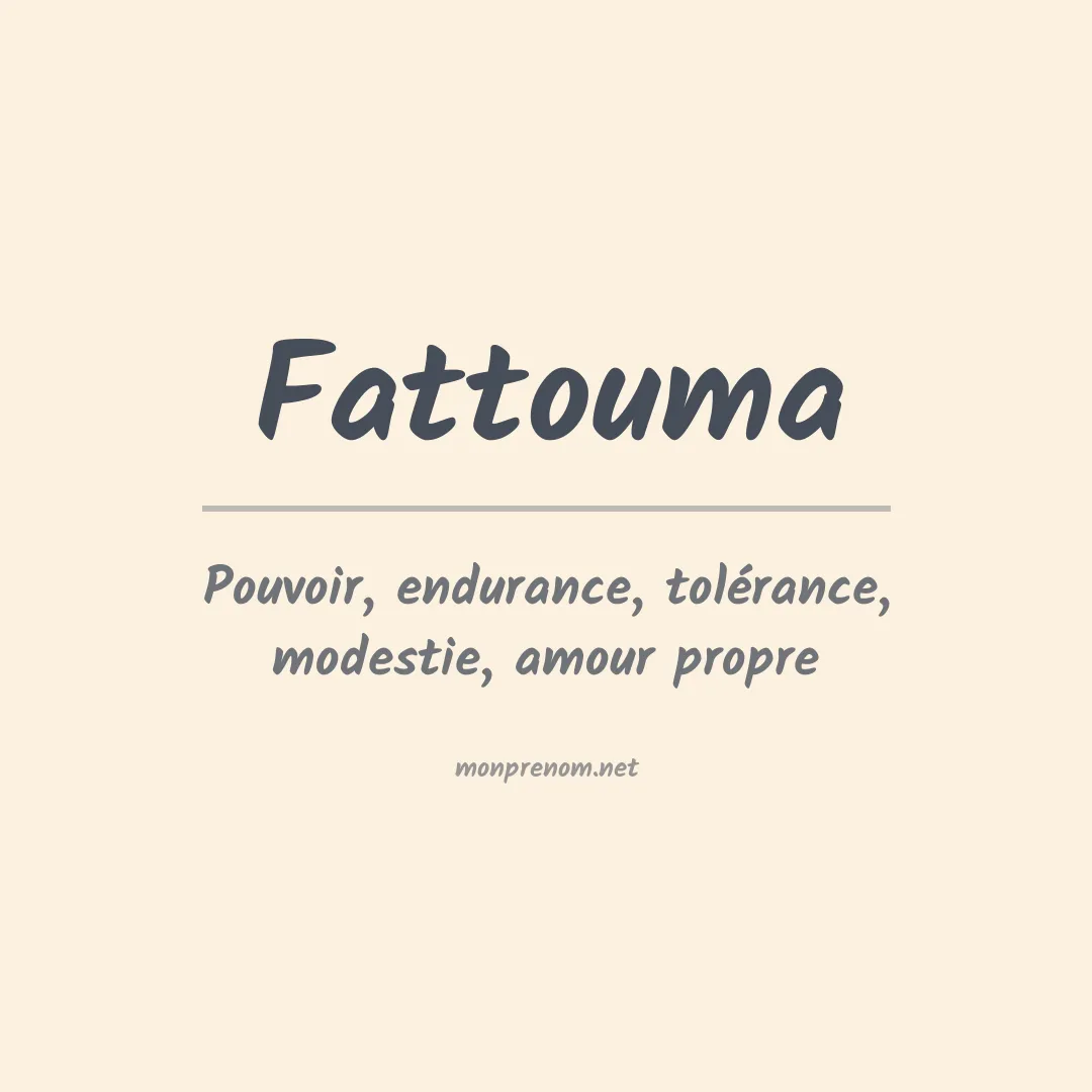 Prénom Fattouma
