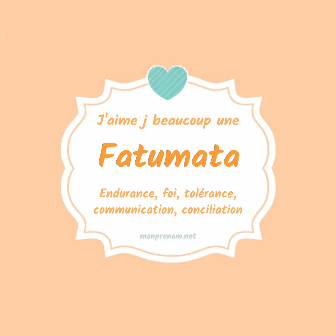 J'aime beaucoup Fatumata