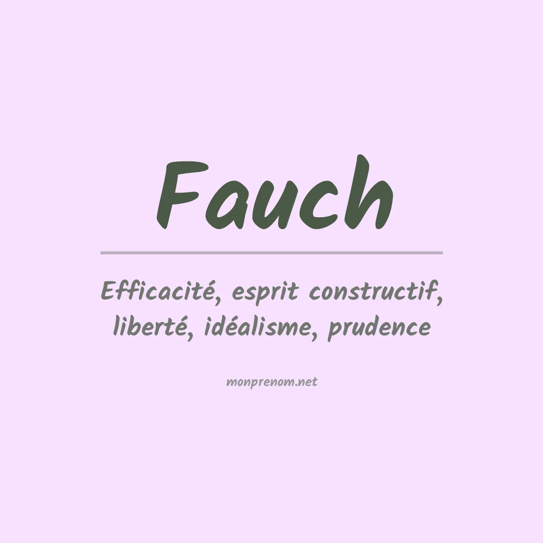 Signification du prénom Fauch