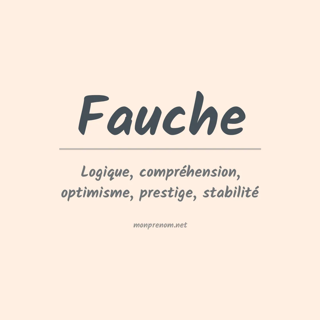 Signification du prénom Fauche