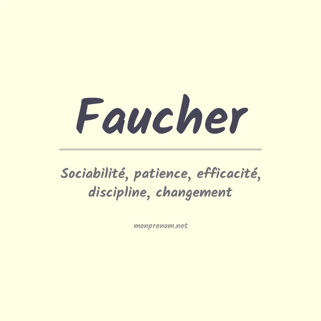 Prénom Faucher