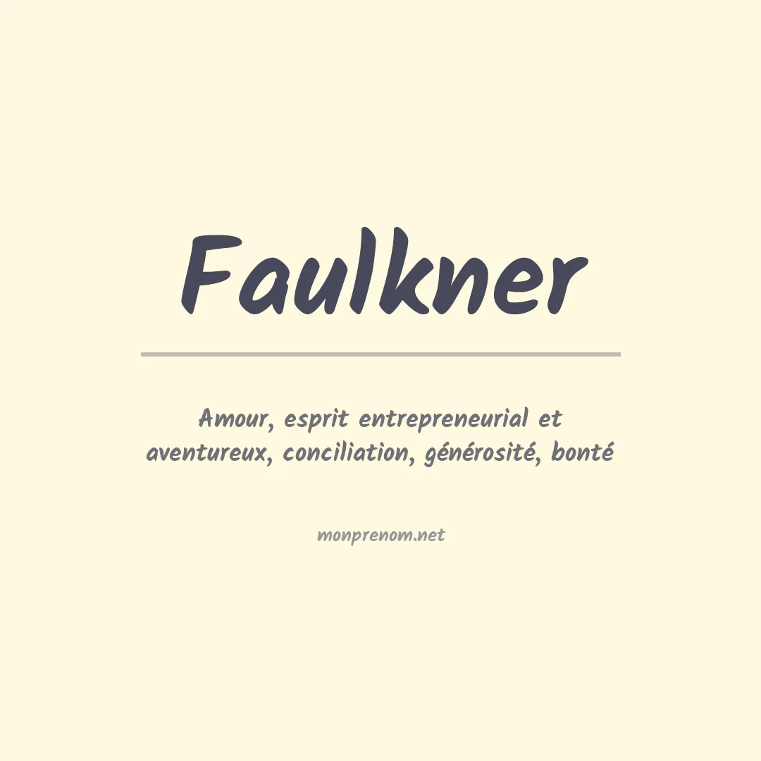 Prénom Faulkner