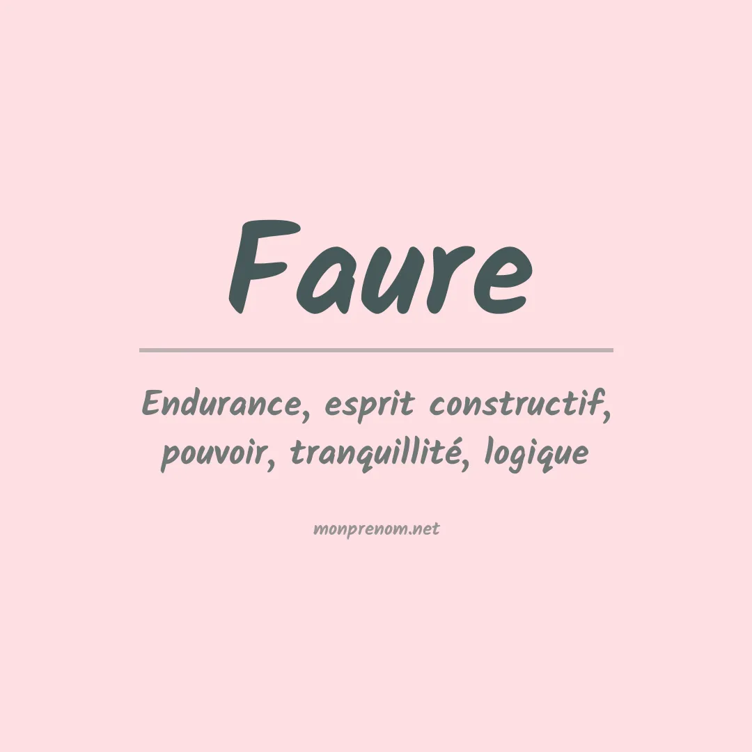Prénom Faure