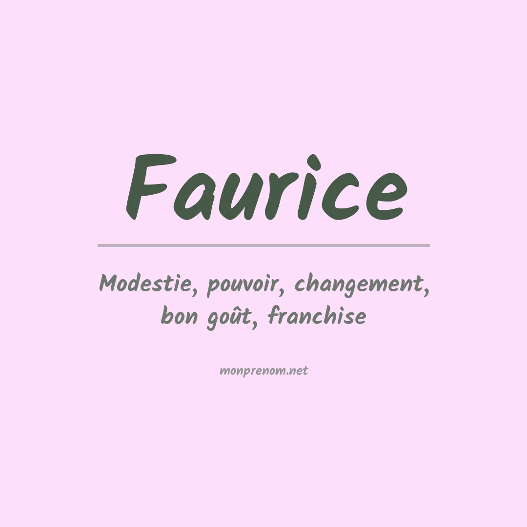Signification du prénom Faurice
