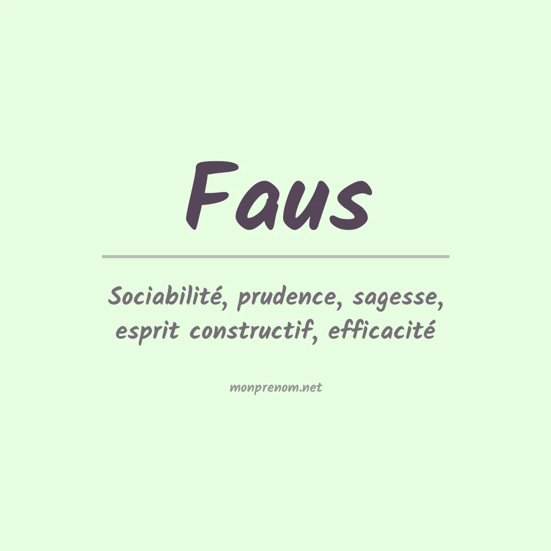 Prénom Faus