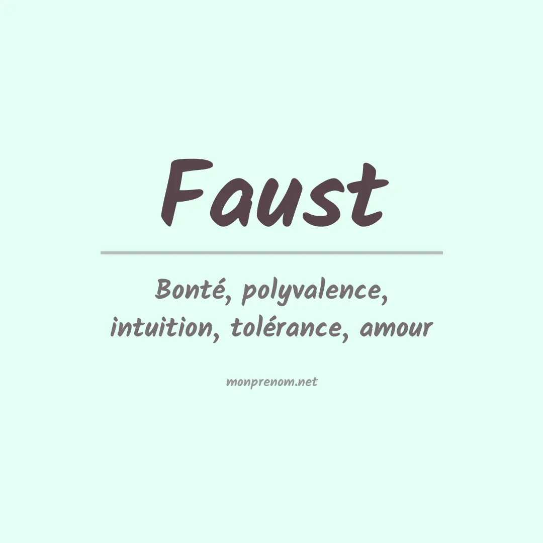 Prénom Faust