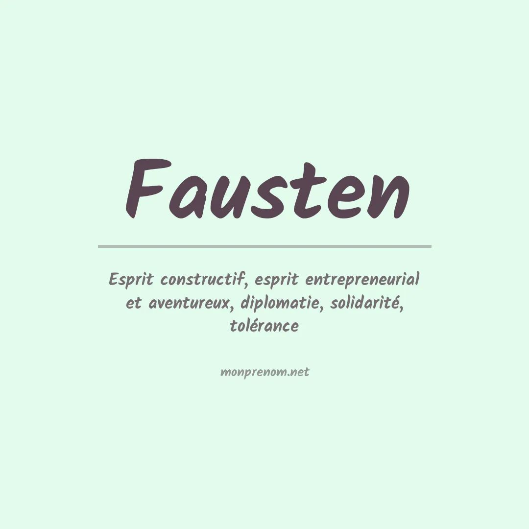 Signification du prénom Fausten