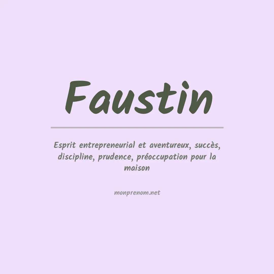 Prénom Faustin