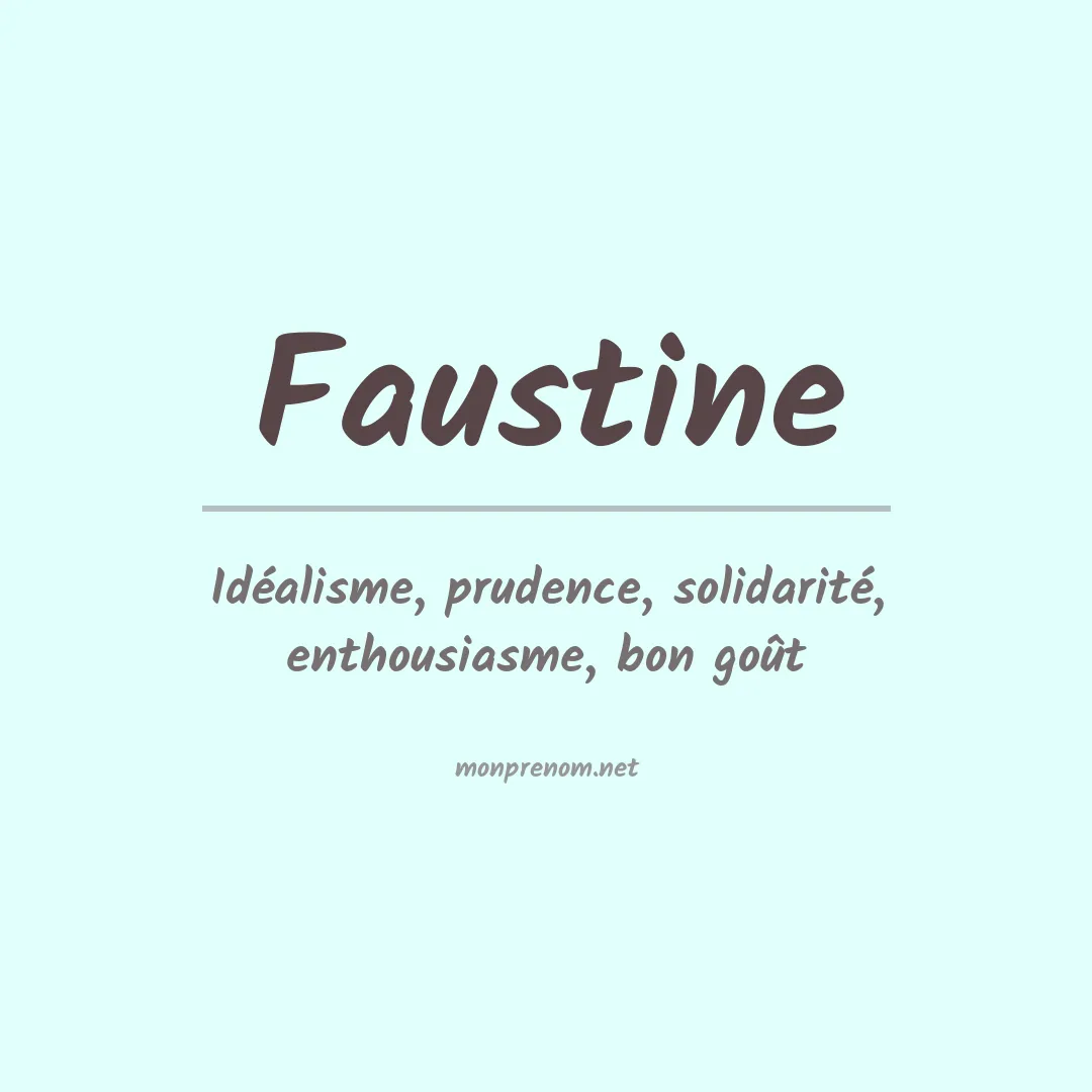 Prénom Faustine