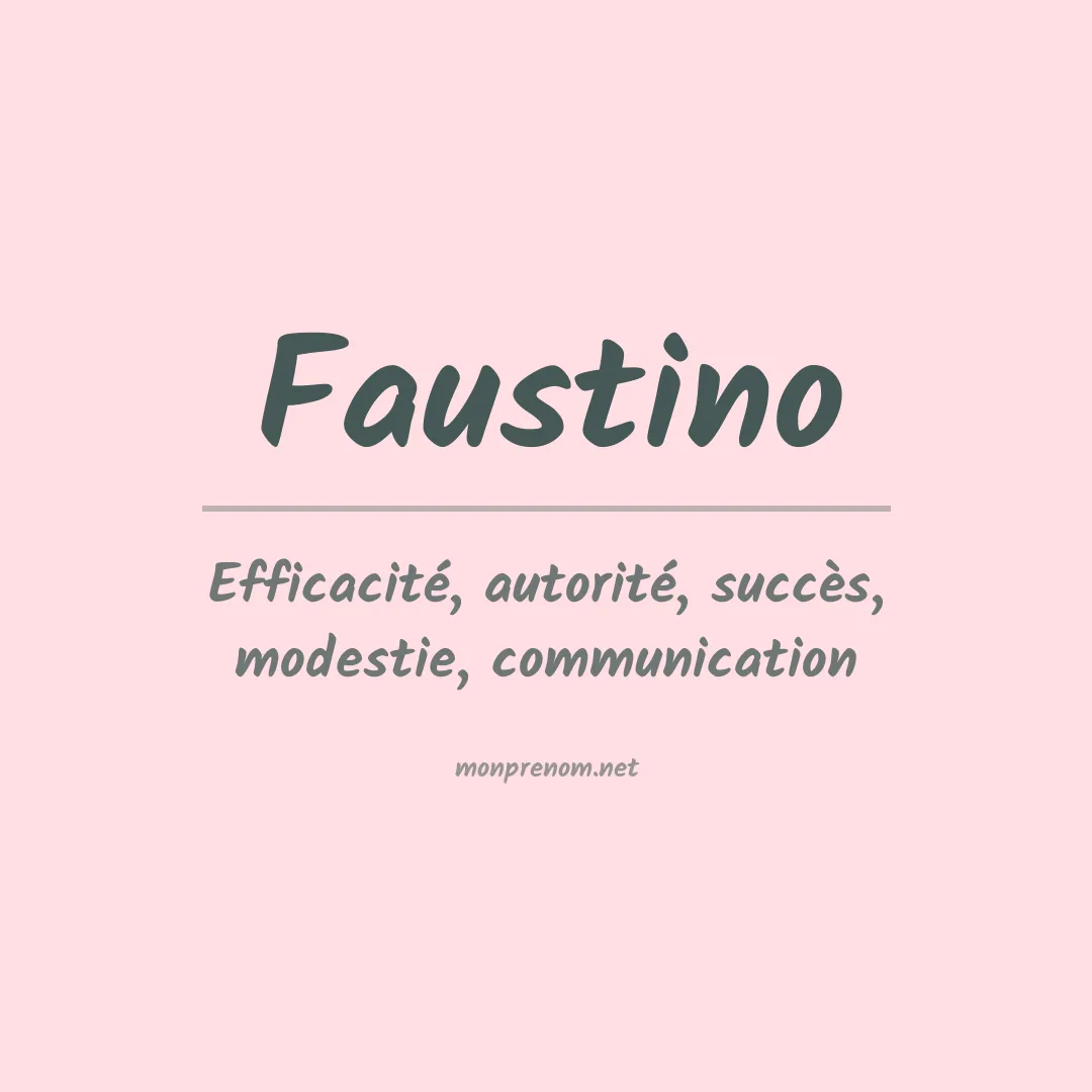 Prénom Faustino