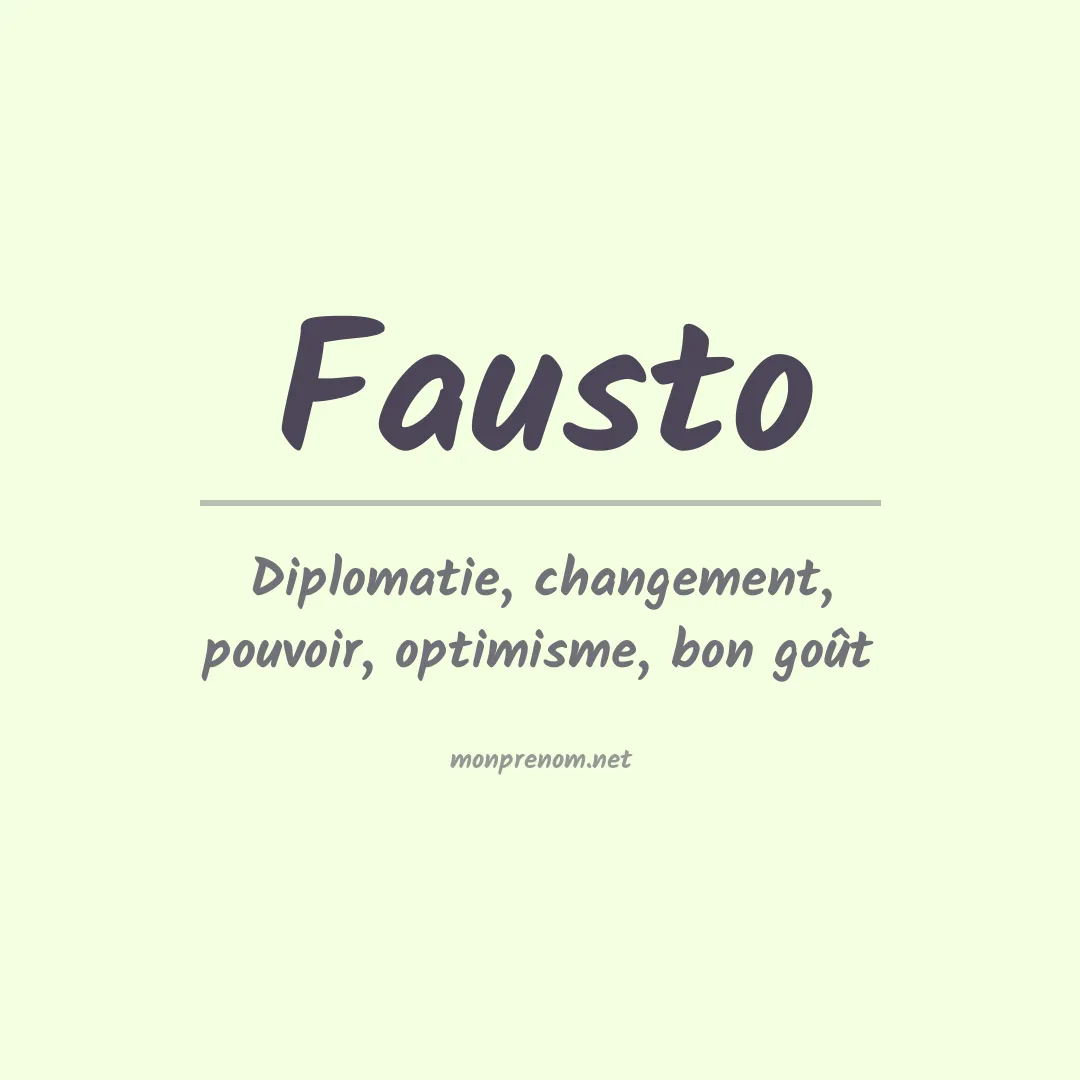 Prénom Fausto