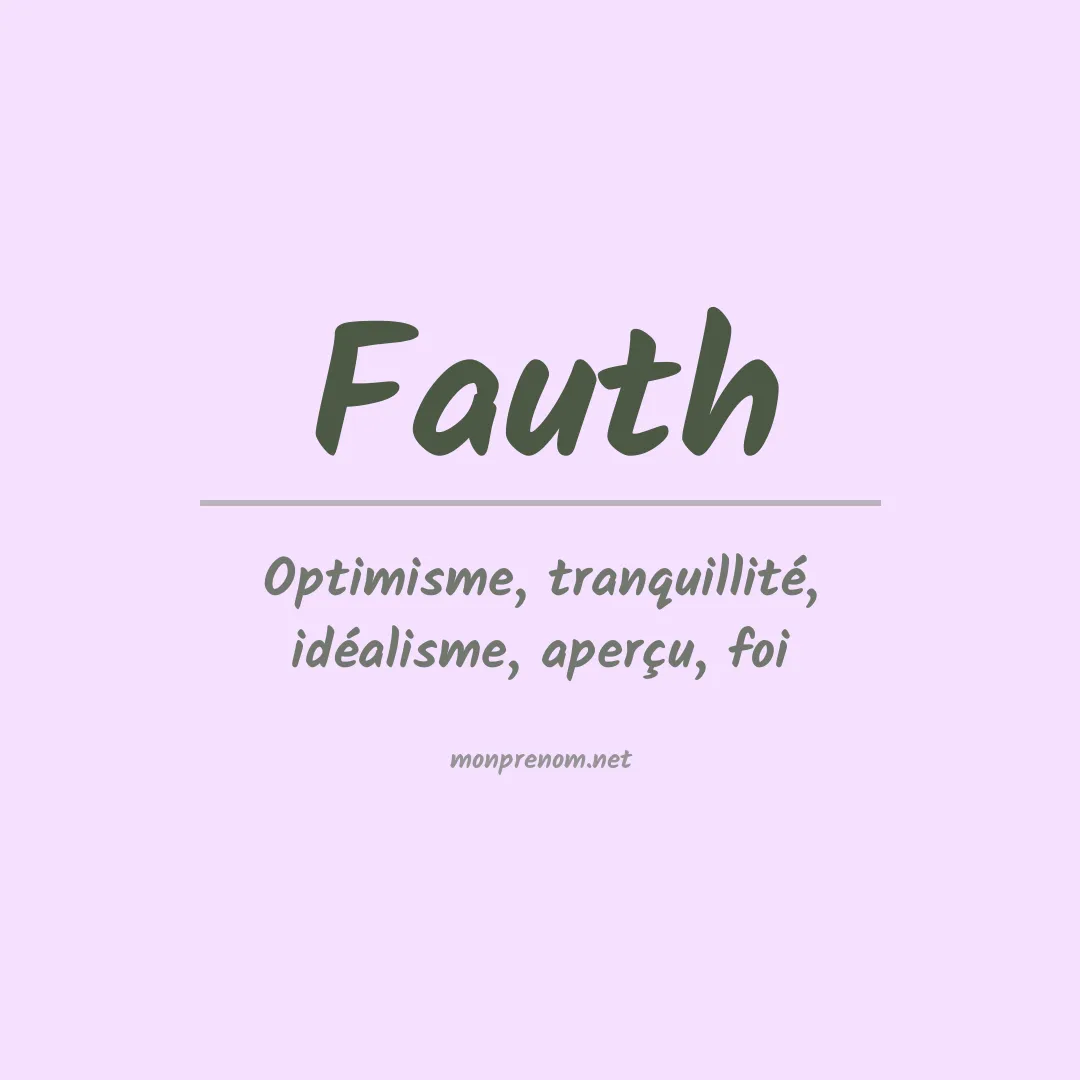 Prénom Fauth