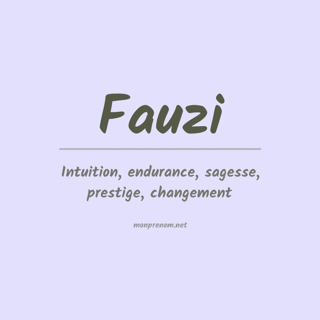 Prénom Fauzi