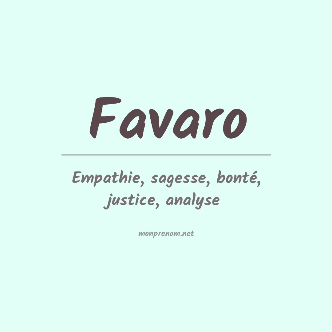 Prénom Favaro