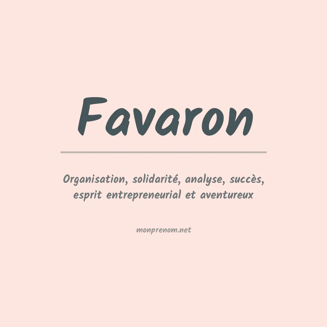 Prénom Favaron