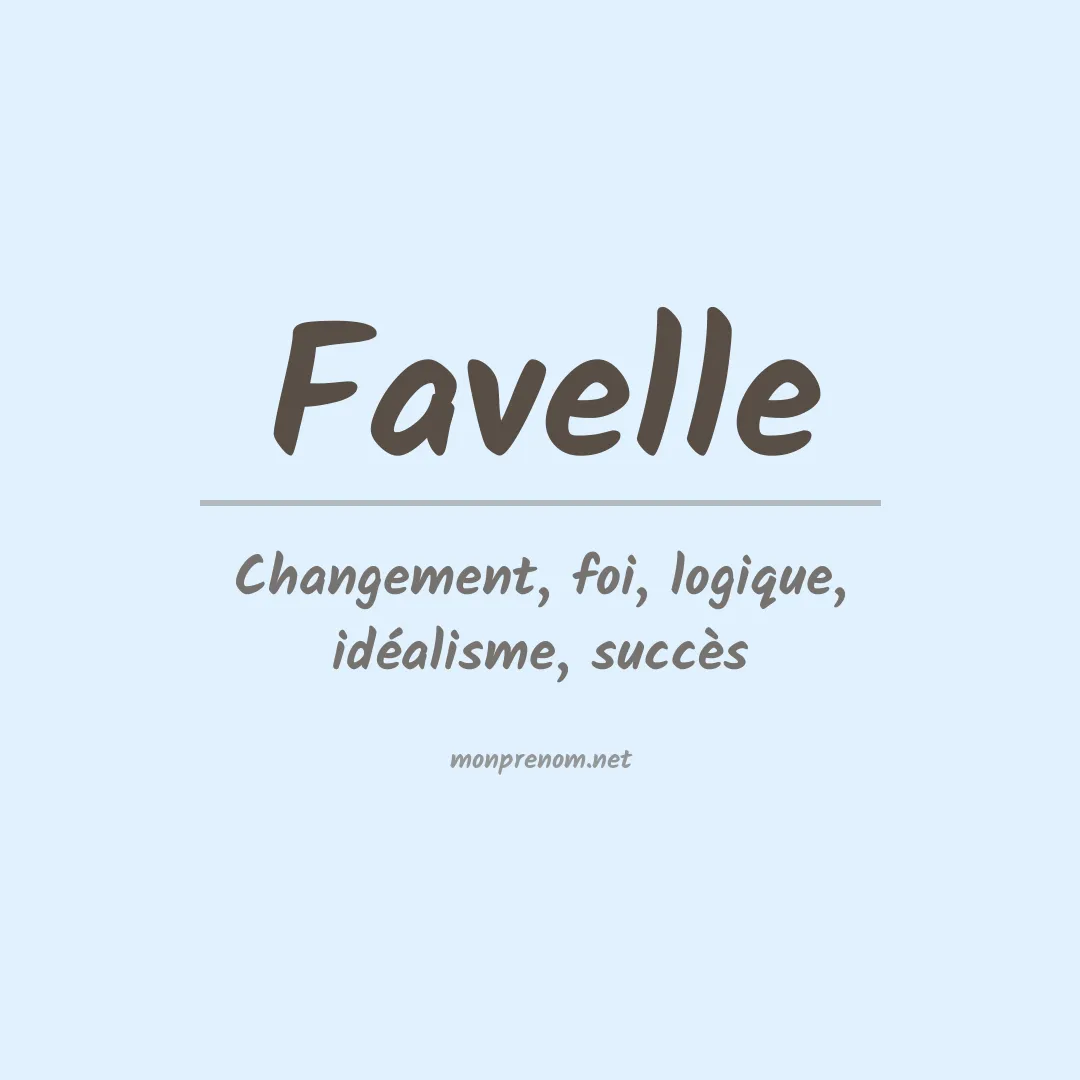 Signification du prénom Favelle