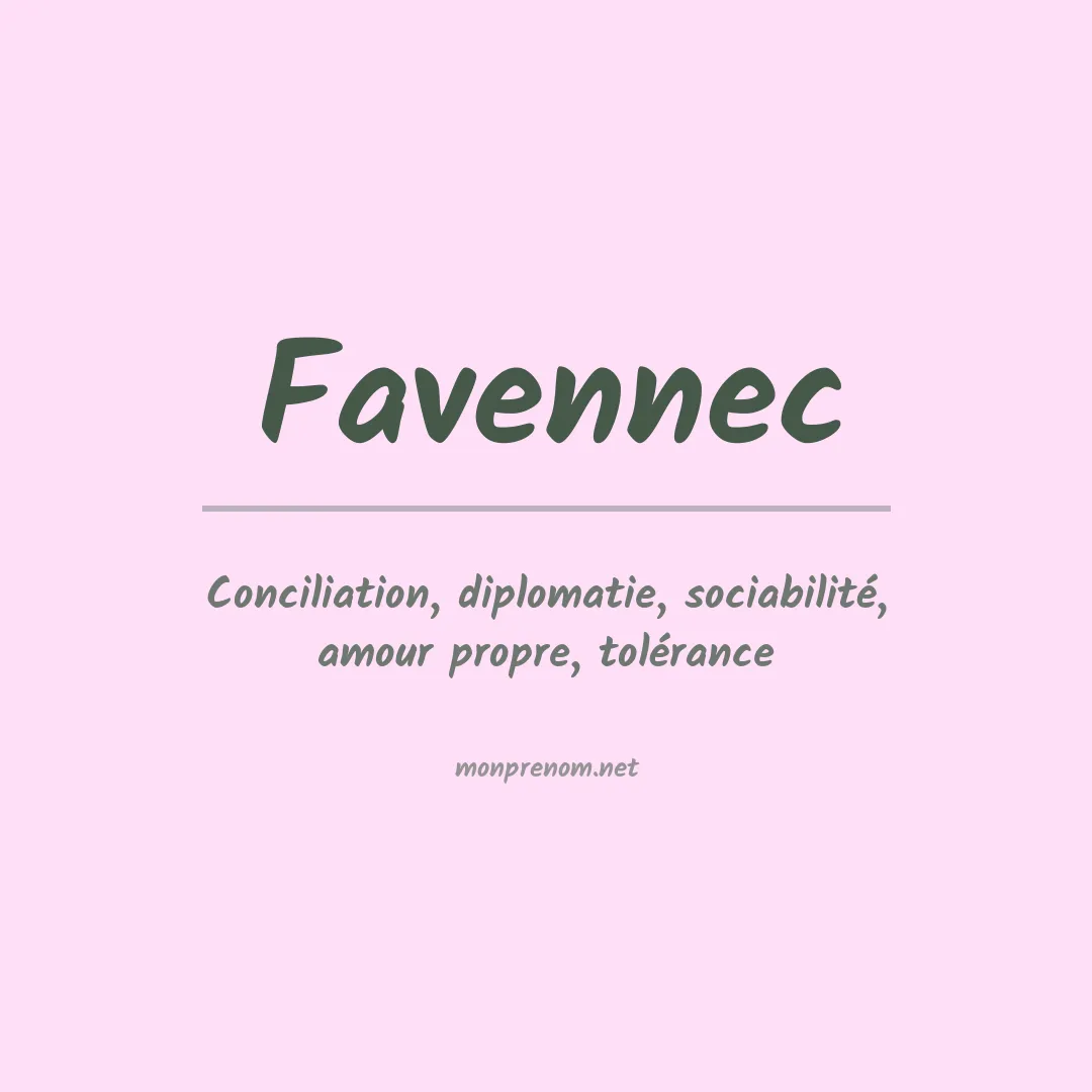 Signification du prénom Favennec